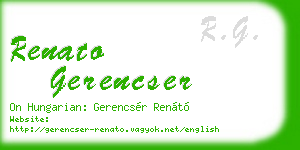 renato gerencser business card